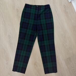 Women’s J. Crew Black Watch Plaid Holland Pant Size 4